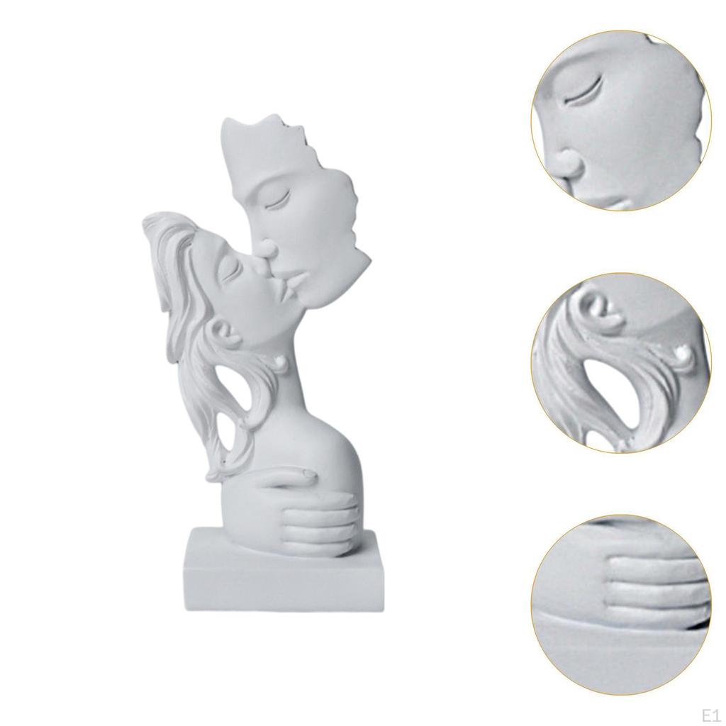 Абстрактное искусство Скульптура пары целующихся влюбленных Статуэтка Центральное украшение стола Поделки Фигурка любви