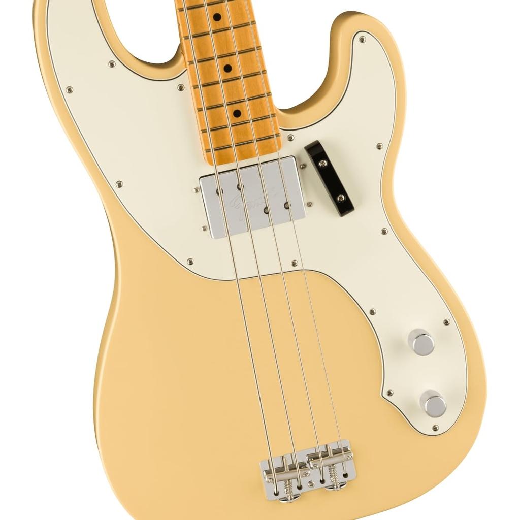 Fender II Клен Винтаж с Мягким Кейсом Vintera® '70s Telecaster® Bass, Накладка на Гриф, Белый,