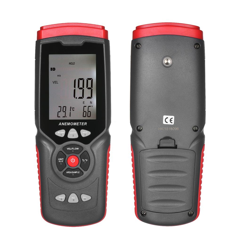 Handheld Digital Anemometer Professional Multifunction Anemograph with Detachable Auxiliary Fan Air