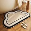 Oval Bathroom Carpet Quick Drying and Anti Slip Foot Pads Plush and Thick Large Carpet Entrance Bathroom Mat