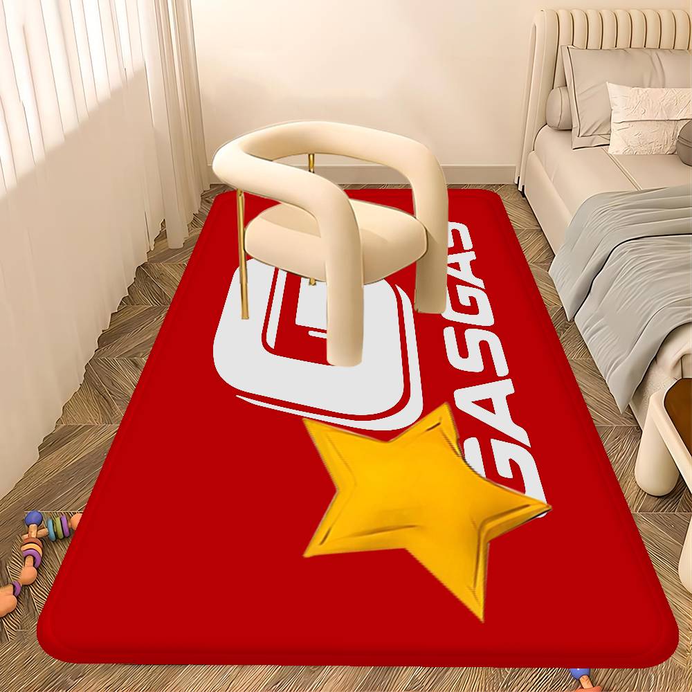 G-GasGas Red Motorcycle Door Mat Nordic Style Bedroom Living Room Doormat Home Balcony Anti-Slip Alfombra