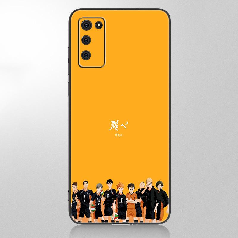 Чехол для волейбола с аниме Oya Haikyuu для Samsung Galaxy A12 A02S A22 A32 A52 A72 A71 A51 A41 A31 A21 A11 A50 A70 A20S, черный чехол