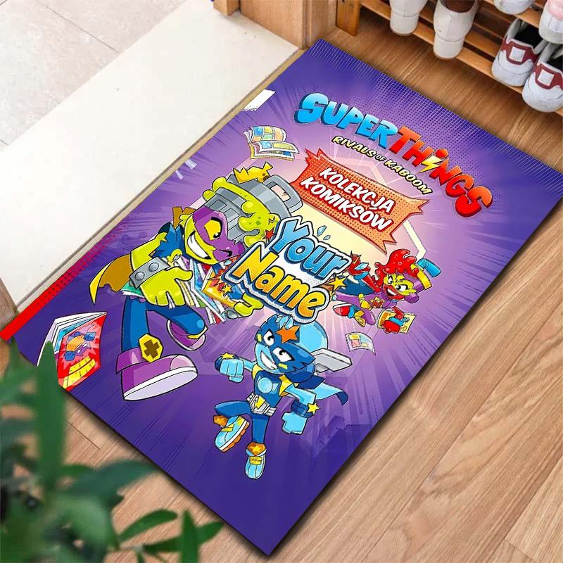 Superthings Battle Custom Name Carpet Rug For Living Room Bedroom Home Sofa Decoration Kids Play Nonslip Floor Mat