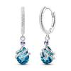 Hot Selling 925 Sterling Silver Blue Stars Butterfly Zircon Exquisite Earrings Suitable For Girls' Charming Jewelry Gifts