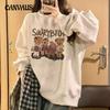 Autumn and Winter Women's Round Neck Plus Size Loose Sweatshirt Couple Thick Padded Long-sleeved Tops