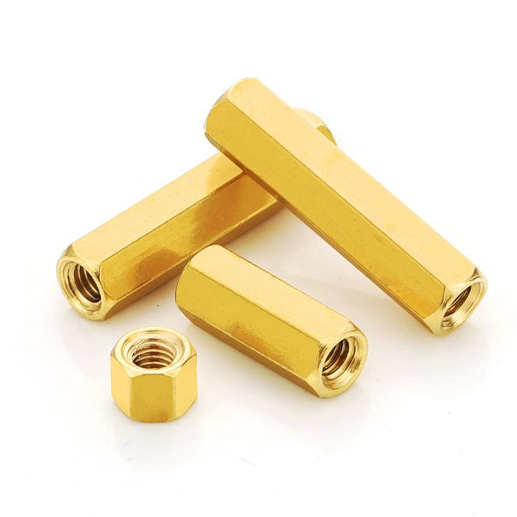 H59 Brass Double-Through Hexagonal Pillar Circuit Board Isolation Support Post