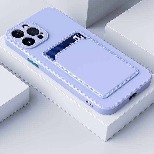 Чехол-держатель для карт памяти для Iphone 14 13 Pro Max 6 8 7 Plus, силиконовая задняя крышка для Iphone 12 Mini 11 Pro Se 2020 X Xr Xs Max, чехол