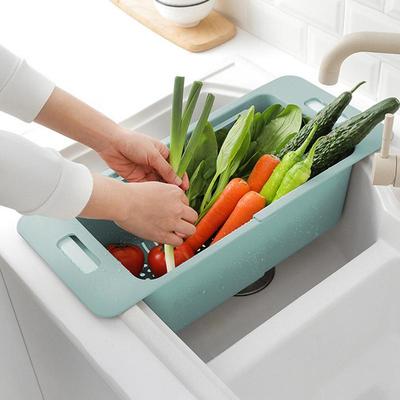 Фруктовое сито, выдвижная чаша для мытья, корзина для слива продуктов, крутые кухонные гаджеты, переносное сито над раковиной для домашнего общежития