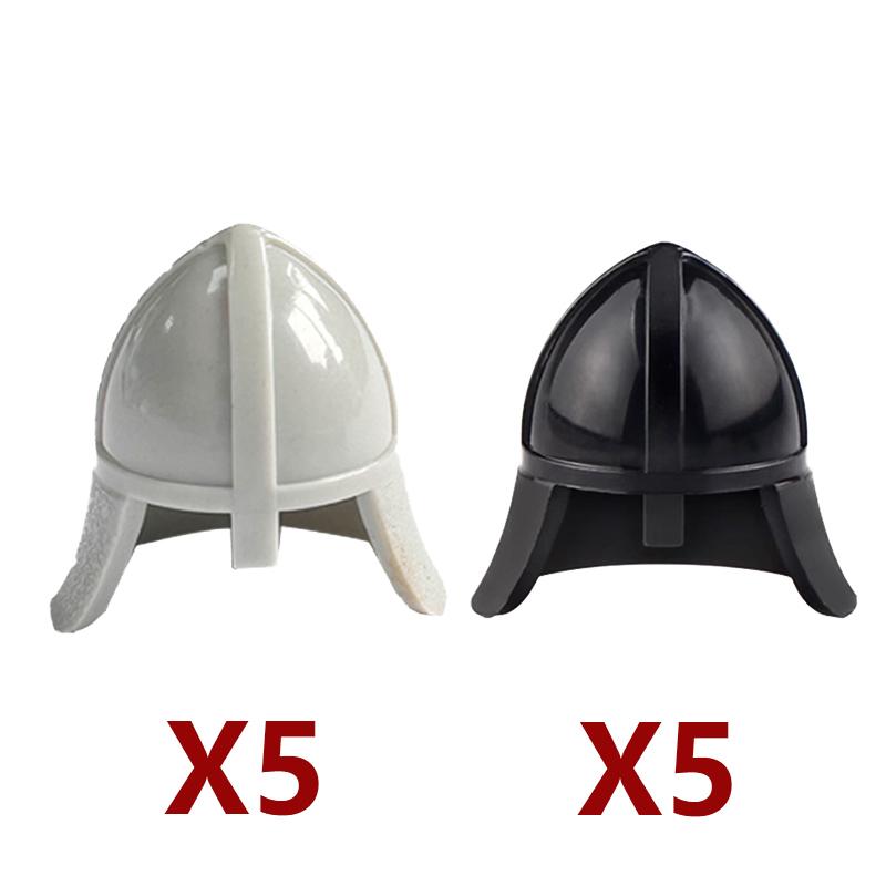 Конструктор MOC Средневековый Рыцарь Римский Солдат Аксессуар Шлем Головной убор Огненное Перо Щит Черный Орел Королевский плащ Кирпичная Игрушка