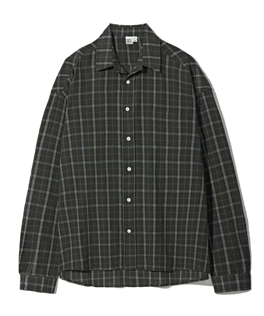 PARTIMENTO Cameron Tartan Check Shirt Charcoal