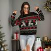 Vintage Fashion Elegant Casual Autumn Round Neck Bottoming Long Sleeve Knitted Christmas Sweater