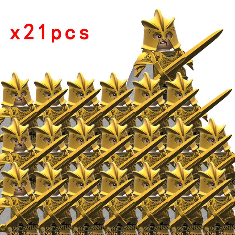 MOC Престолы Золотая Броня Воин Стражник Джейме Ланнистер Барристан Селми Мерин Трант Конструкторы Мини Экшн Фигурка Игрушки