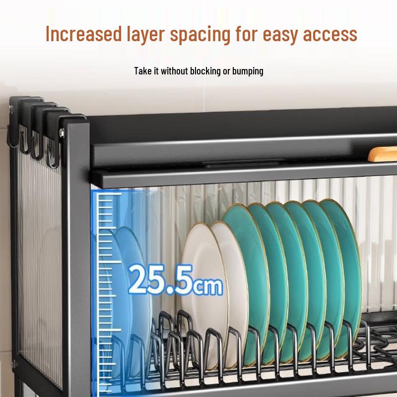 YouShu Ret retractable Carbon Steel Over-Sink Dish Drying Rack & Cabinet