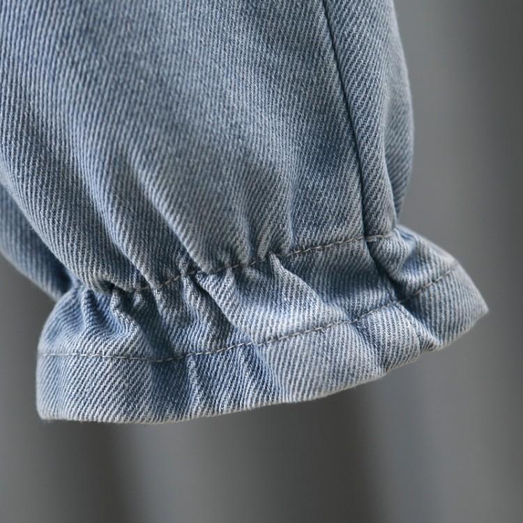 Костюмы для девочек Весенняя и осенняя одежда Осенняя одежда Рубашки Джинсовые длинные брюки Детская одежда Осенняя одежда для больших детей