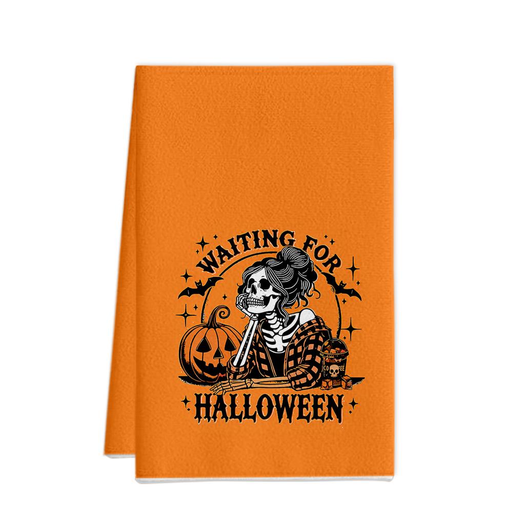 Halloween Towel Ornament Gift Microfiber Printing Kitchen Towel Special Dish Towel Rag