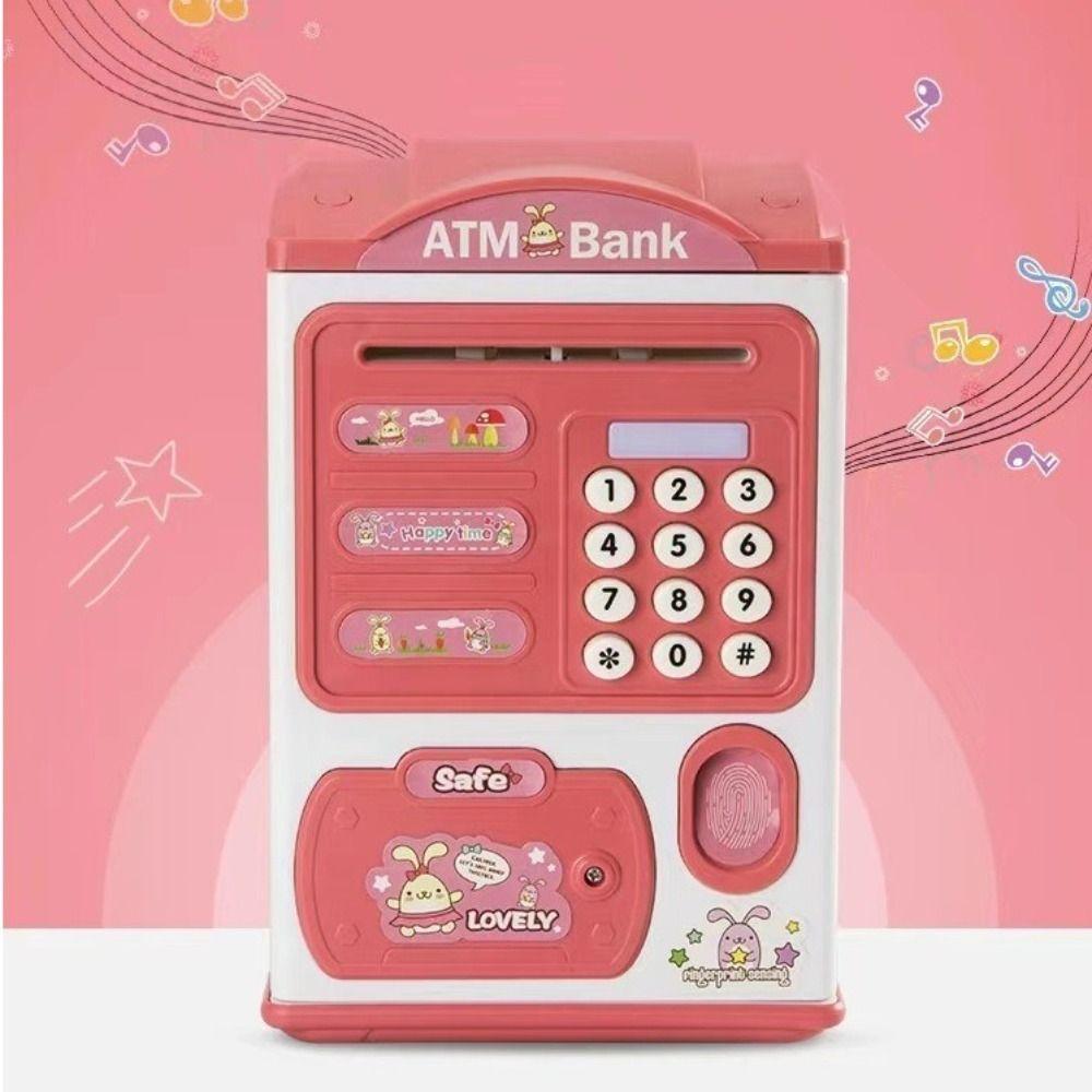 Cartoon ATM Password Bank Password Lock Electronic Bank Safe Box Coin Deposit Box  Household