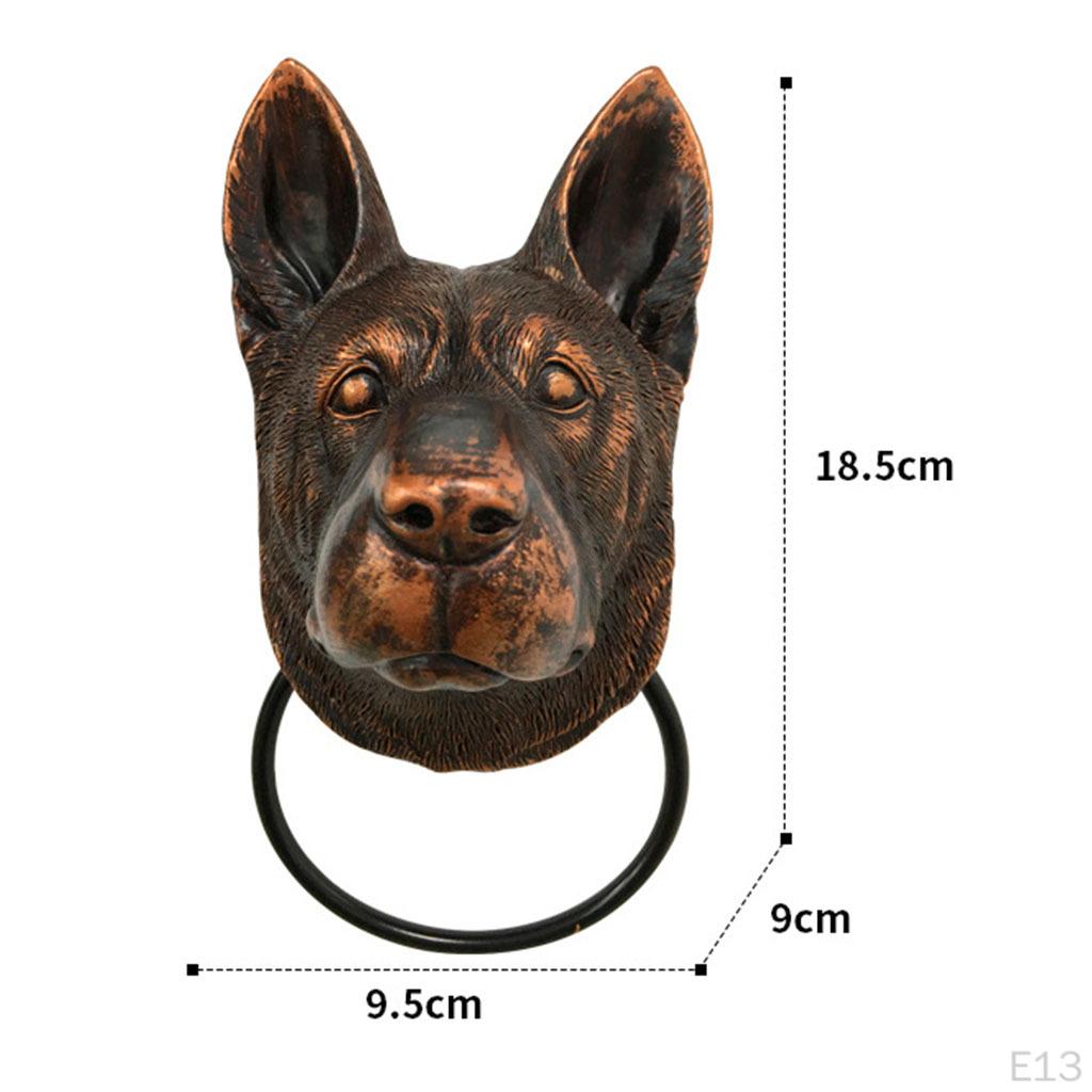 Дизайнерский дверной молоток, декоративный дверной молоток для собаки, настенное искусство, ремесло из смолы