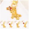 Chinese Style Horse Key Ring Gold Zodiac Pony Bag Pendant Retro Gold Pony Keychain  Birthday Gift