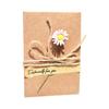 Creative DIY Cowhide Handmade Dried Flower Greeting Card Valentine's Day Teacher's Day Blessing Flower Card