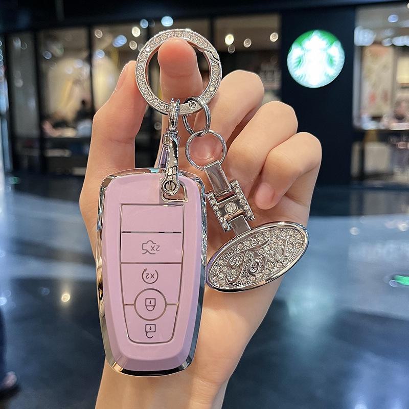 Металлический чехол для ключа Ford Mondeo, Explorer, Focus - стильная мужская сумка с пряжкой-ракушкой