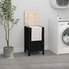 VidaXL Laundry Box Black 44x44x76 Cm Solid Pine Wood 823578