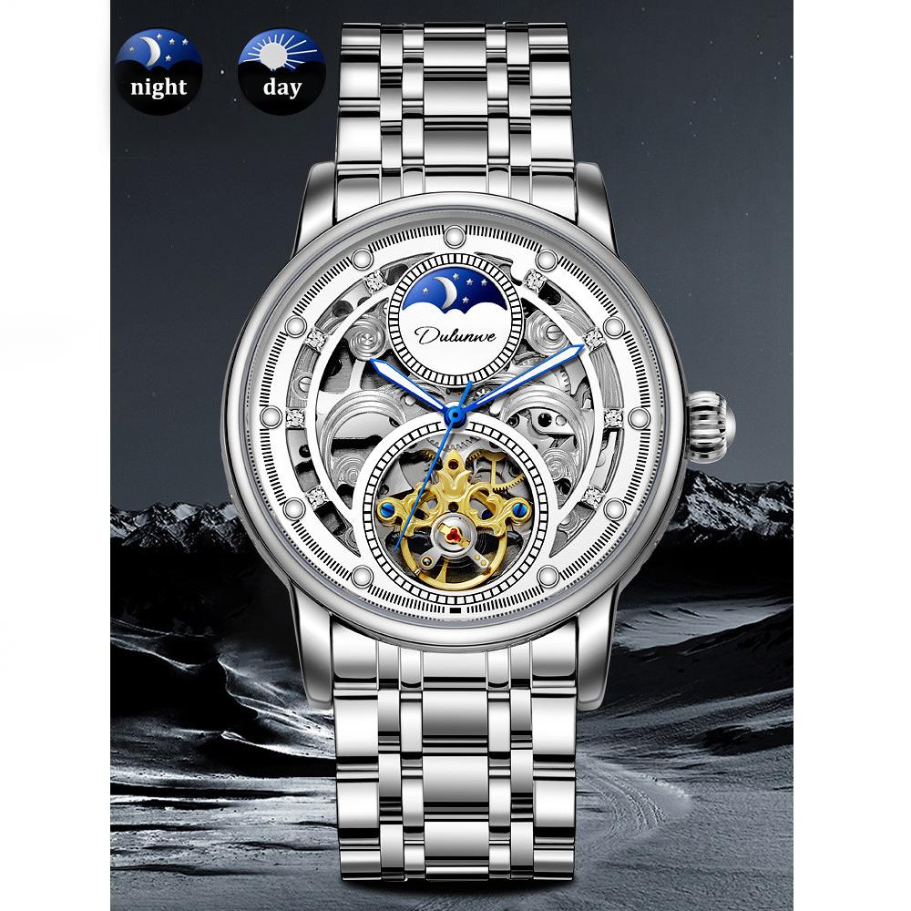 Мужские часы модные водонепроницаемые автоматические механические наручные часы роскошные турбийон деловые часы мужские Relogios