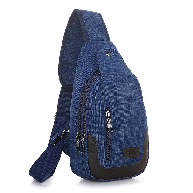 Bags 2023 New Men's Canvas Messenger Shoulder Chest Bag, Small Casual Backpack, Waist Bag