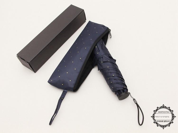 Japanese-Style Ultra-Light Small Sunshade Umbrella, Dual-Use for Sun and Rain, Trendy Umbrella with Uv Protection, Polka Dot Pencil Umbrella for Women