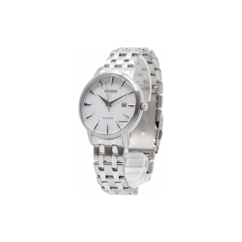 Citizen Eco-Drive Series Date Display Low Battery Indicator Solar Powered Quartz Movement Stainless Steel Watch Men watches Silver BM7460-88H