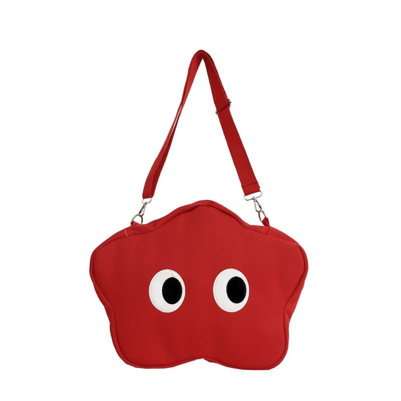 Canvas Crossbody Bag with Pretty Eyes One Shoulder Underarm Bag Funny