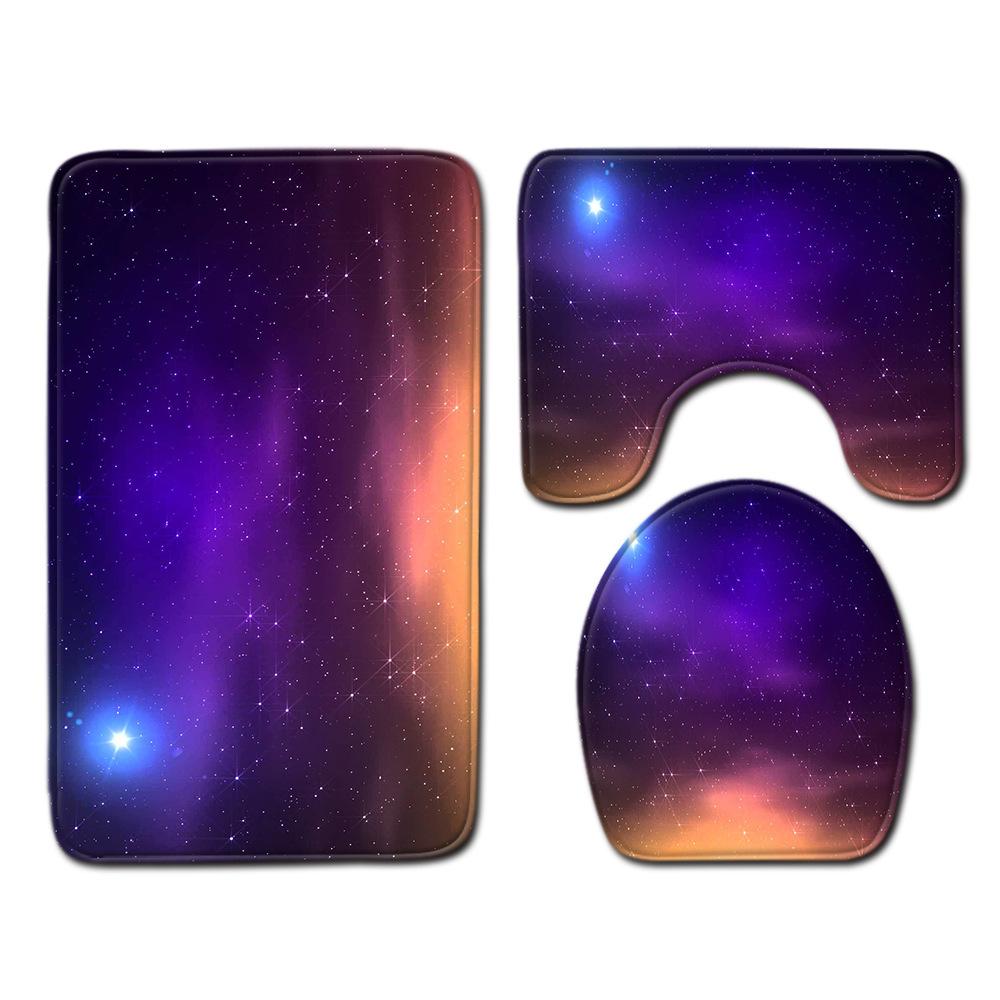 Star Bathroom Floor Mat Toilet Three-Piece Set