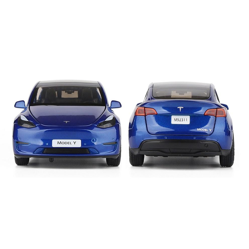 Премиум 1:Литой Модель Tesla Model Y Электромобиль Внедорожник Седан Сплав Инерционная Модель Машинки - Белый