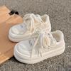 Thick-soled Round Head Big Head Shoes Women's Spring New Niche Versatile Flow Casual Little White Shoes