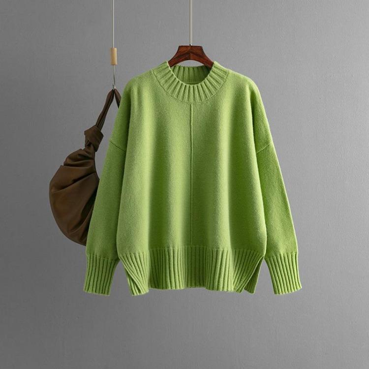Knit Sweater Diamond Women Long Sleeve Casual O Neck Autumn Winter