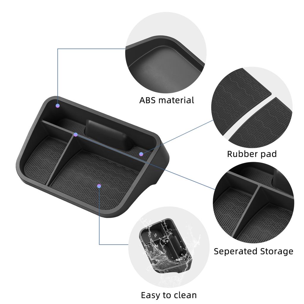 for BYD ATTO3 ATTO 3 YUAN PLUS 2025 2026 Dashboard Tray Organizer Display Screen Rear Storage Box Car Interior Accessories Black