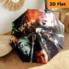 1pc horror movies Foldable Umbrella with Durable Iron Frame, 8-Rib Structure - Perfect for All Seasons Home and Travel Use, Multi-Functional Design