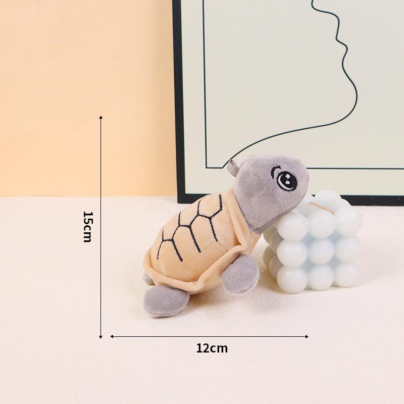 1 шт., случайный цвет, дизайн черепахи, плюшевая игрушка для домашних животных, скрипящая зубами, прочная жевательная игрушка для собак, интерактивная поставка
