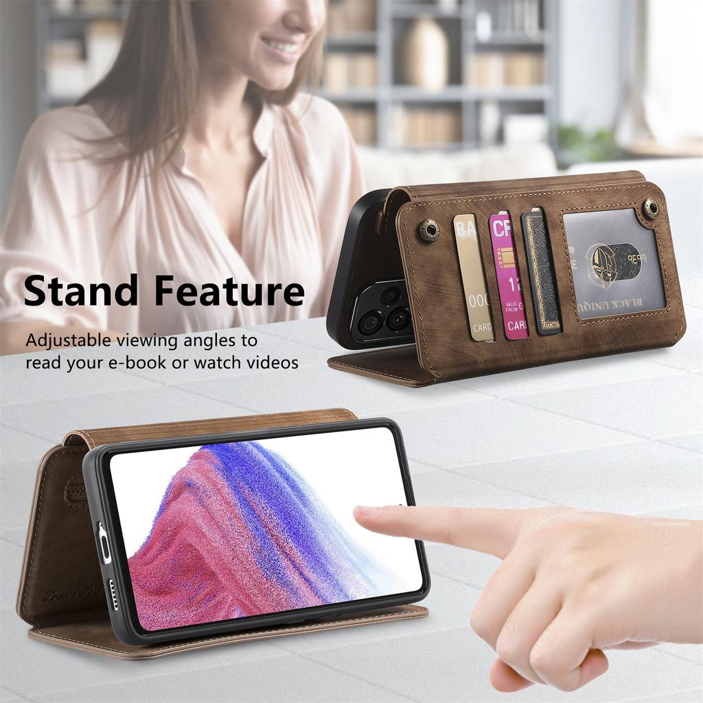 4-in-1 Wallet Case for Xiaomi/Redmi series.Xiaomi 13 Lite/Poco X5/Redmi Note 12/12C...(Protector, Card Holder, Crossbody Bag, Stand)