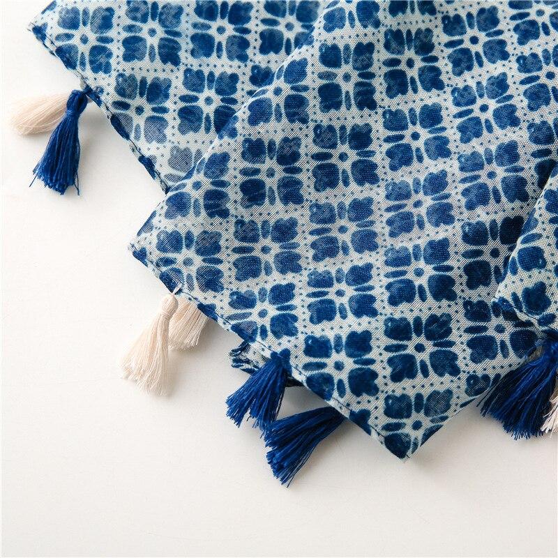 Модный женский испанский роскошный вискозный шарф с геометрическим рисунком, цветочные кисточки, шали и накидки, женский платок, снуд, мусульманский 180 * 90 см