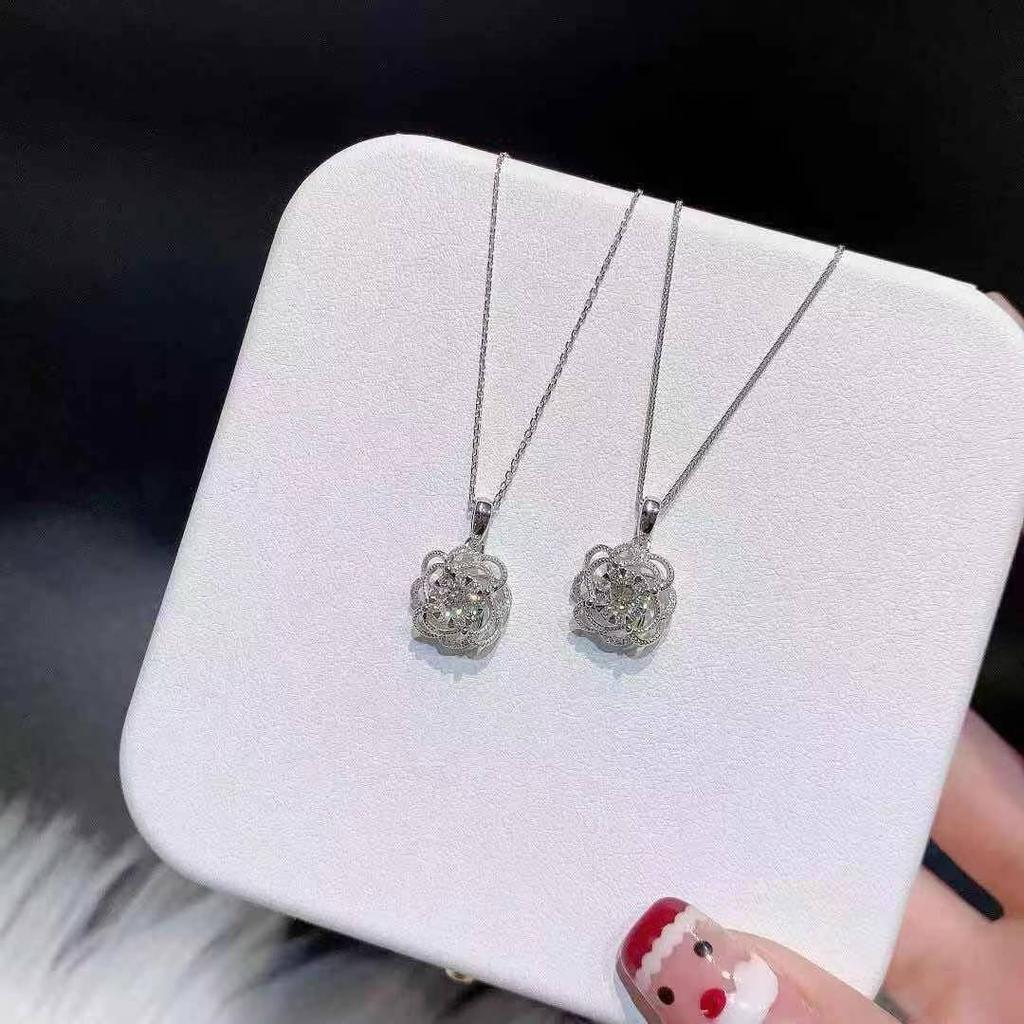 Корейская версия простого и модного универсального ожерелья с подвеской на ключицу из циркония и бриллиантами для женщин