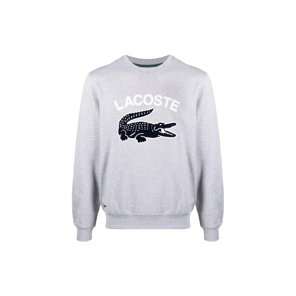 LACOSTE Sweatshirts Men's Gray Crew Neck Moderate SH9689CCA
