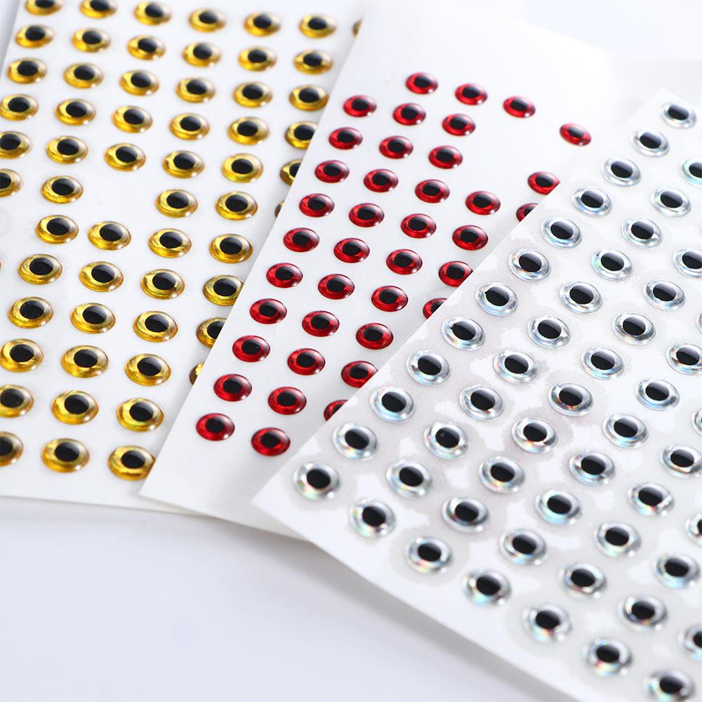 5мм 6мм 100шт/лот Глаза Голографические Глаза для Рыбалки Искусственные Рыбьи Глаза DIY Глаза 3D Рыбьи Глаза