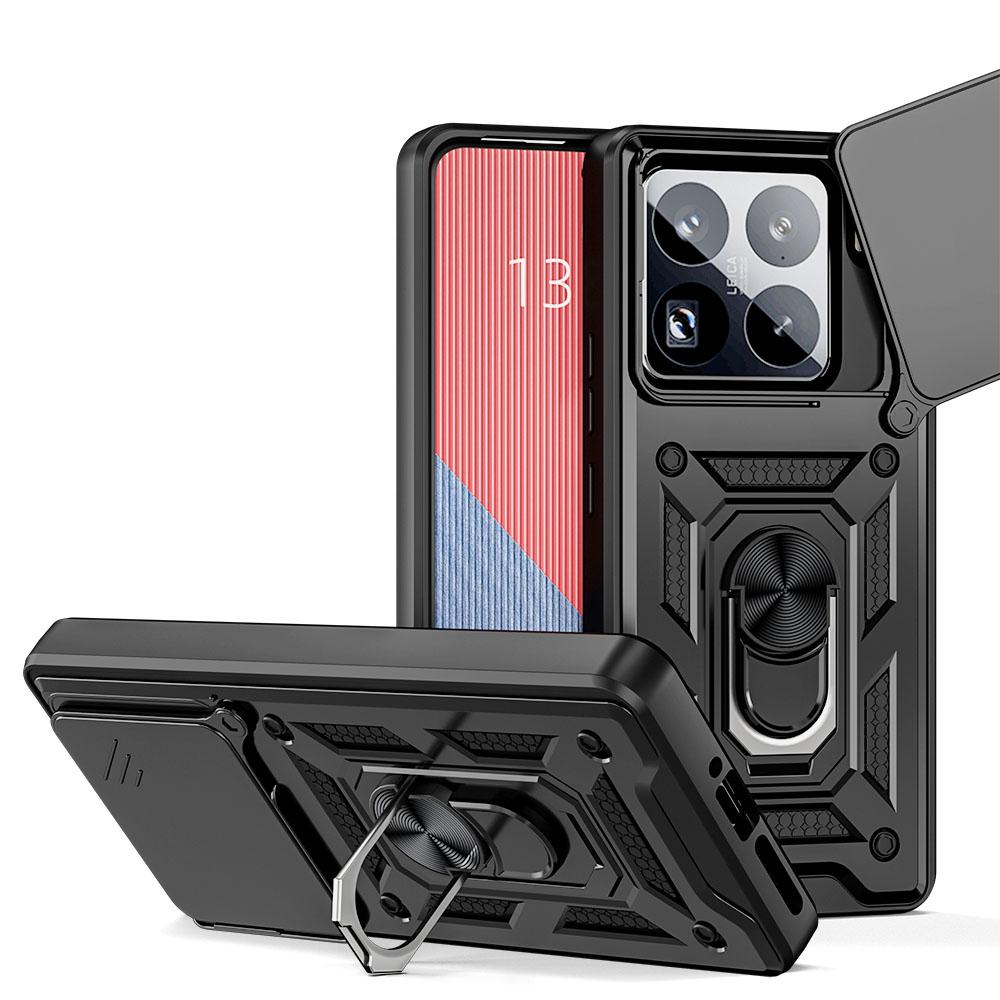 KEYSION Противоударный бронированный чехол для Xiaomi 15 5G Мягкий силиконовый + защитное кольцо для камеры из поликарбоната Чехол-подставка для телефона Xiaomi 15 Pro
