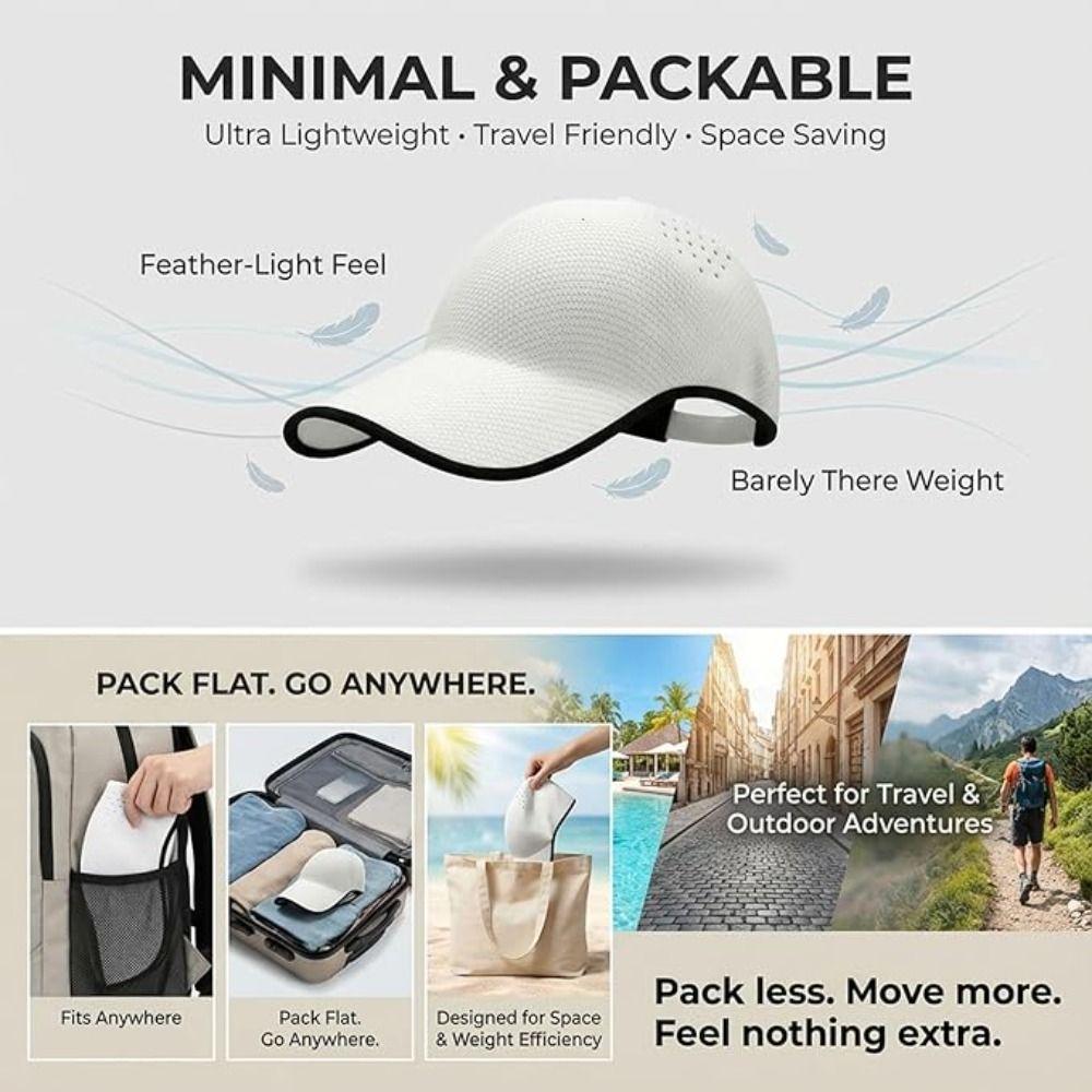 Seamless Sports Hat Packable Visor Cap New Design Baseball Cap