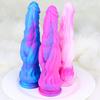 Color Silicone Dildo Liquid Multi-layer Color Transparent Crystal Simulation Penis Adult Products