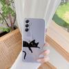 Мягкий силиконовый прозрачный чехол с рисунком мультяшного кота для iPhone 11 12 13 14 15 Samsung A55 A54 A34 A15 S24 M35 Xiaomi Redmi Note 13 Pro противоударный чехол