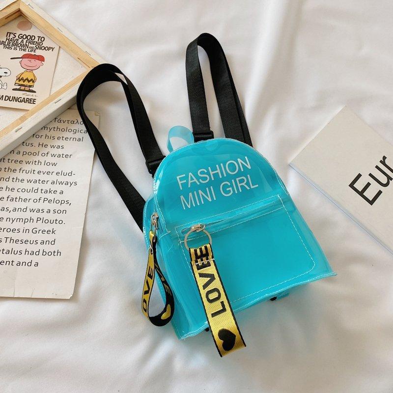 Детский прозрачный рюкзак из ПВХ, модная мини-сумка для девочек, модная школьная сумка для детского сада, ранец