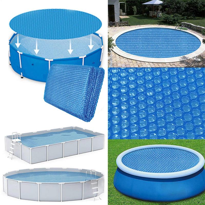 Solar Aboveground Pool Cover PE rectangle Swimming Pool Heat Insulation Blanket Cover Heart-Shaped Air Bubbles Thermal Blanket