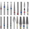 Carbide Nail Milling Cutter 18 Types Nail Drill Bit Rotate Burr Manicure Pedicure Tools