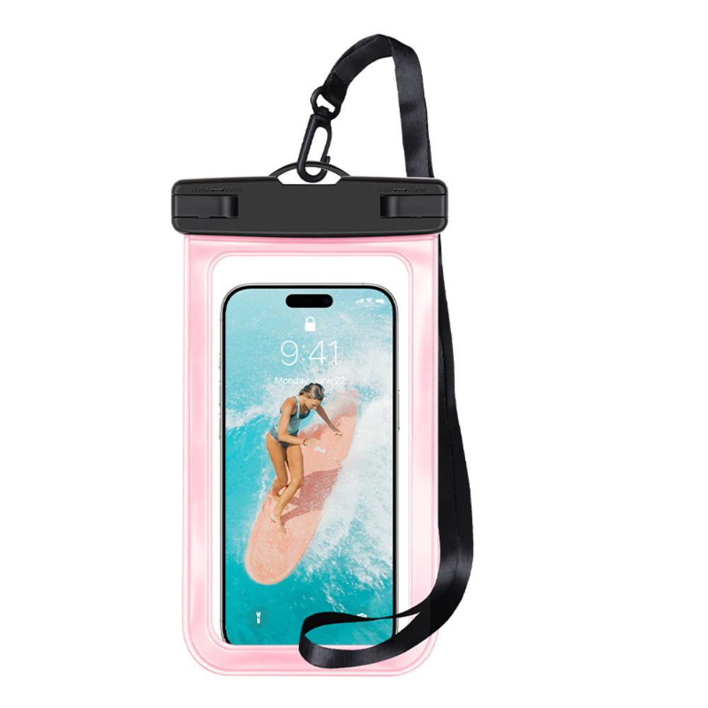 IPX8 Waterproof Phone Case with Lanyard Touchscreen Photograph Cellphone Dry Bag for Beach Cruise Essentials PVC Transparent 5